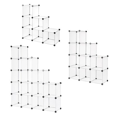 dibea Steckregal aus Kunststoff Schuhregal Aufbewahrungsregal modulares System