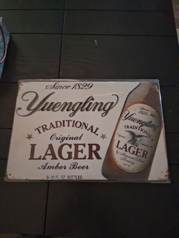 Yuengling Lager 8x12 Reproduction Tin Sign