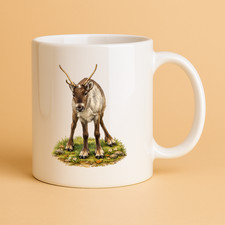 Schöne Motiv Kaffee Tee Tasse Geschenkidee Rentier Weihnachten Baby Malerei