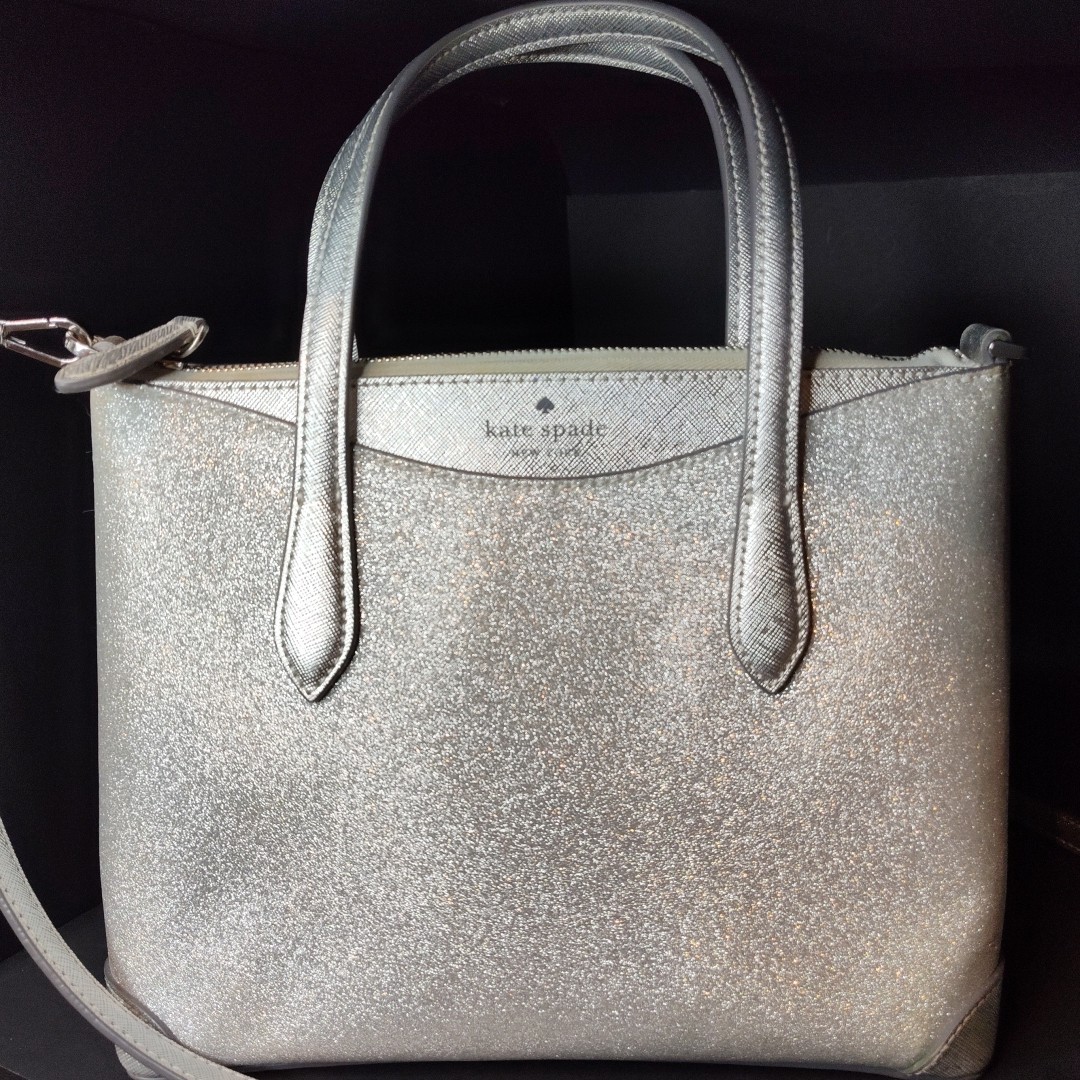 kate spade グリッター クラッチバッグ Kate Spade New York Lucy Glitter Medium L-Zip Wristlet