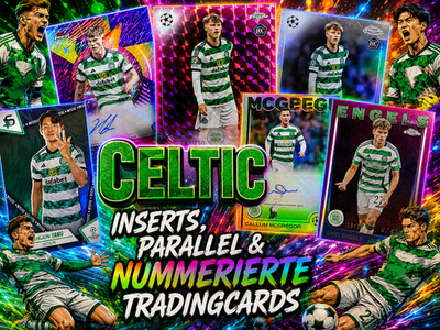 Celtic FC   Auswahl  Nummerierte Inserts Parallel Tradingcards