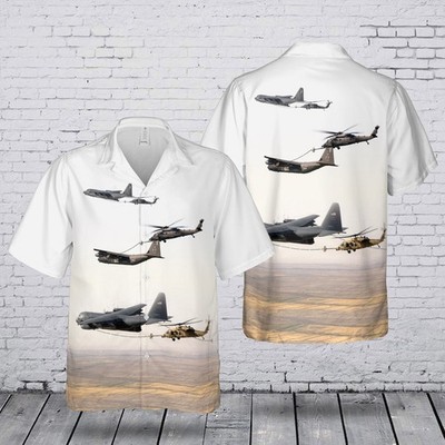 US Air Force USAF HH 60G Pave Hawk search and rescue helicopter Hawaiian Shirt