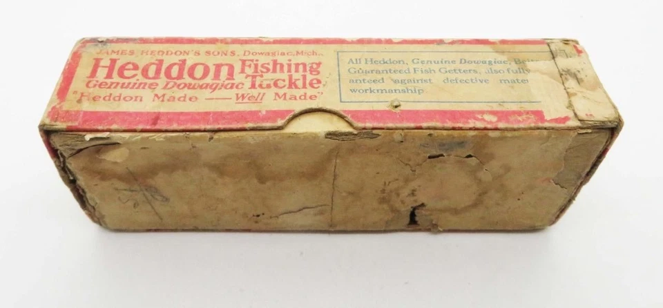 Y90) CAJA SEÑUELO DE PESCA VINTAGE HEDDON UP LEAPING 150 DOWAGIAC MINNOW SIN SEÑUELO Foto 3 de 4