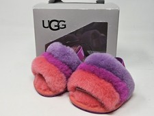 UGGS I FLUFF YEAH SLIDE PINK AND PURPLE YOUTH SIZE 0/1 11200731