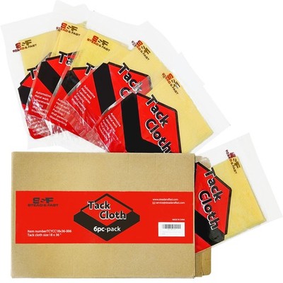 Painter's Tack Cloth 6 pack Paint Woodworking Sticky Tac Rag 18''x36'' Clean Dust