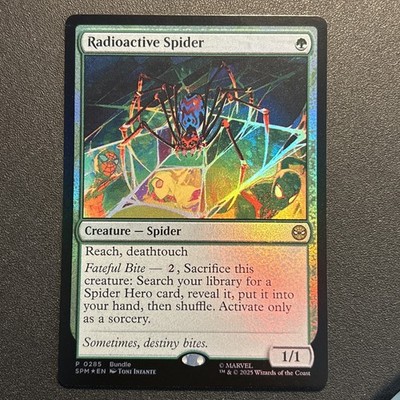 Radioactive Spider P 0285 FOIL PROMO Marvel Spider-Man Near Mint Card NM Game
