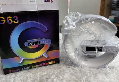 Smart Light Sound Machine G63 Multifunctional Wireless Charger Sleep Aid- White