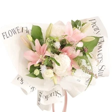 20 Sheets 11.8 x 17.7 Inch Waterproof Flower Wrapping Paper, Floral Wrap, DIY