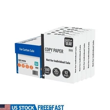 Copy Paper 20lb 92 Bright 2500 Sheets Unruled Multi-Purpose Office School Use