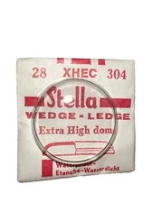 Lot Of 4 XHEC 28 304 EXTRA HIGH DOME ROUND PLASTIC WATCH CRYSTAL Stella Holland