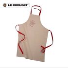 Le Creuset Cherry color logo Cuisine Linen Blend Chef Cooking Apron Pocket New