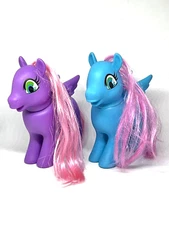My Little Pony MLP Unicorn Purple & Blue 4.5” Figures Set of 2 by Greenbrier