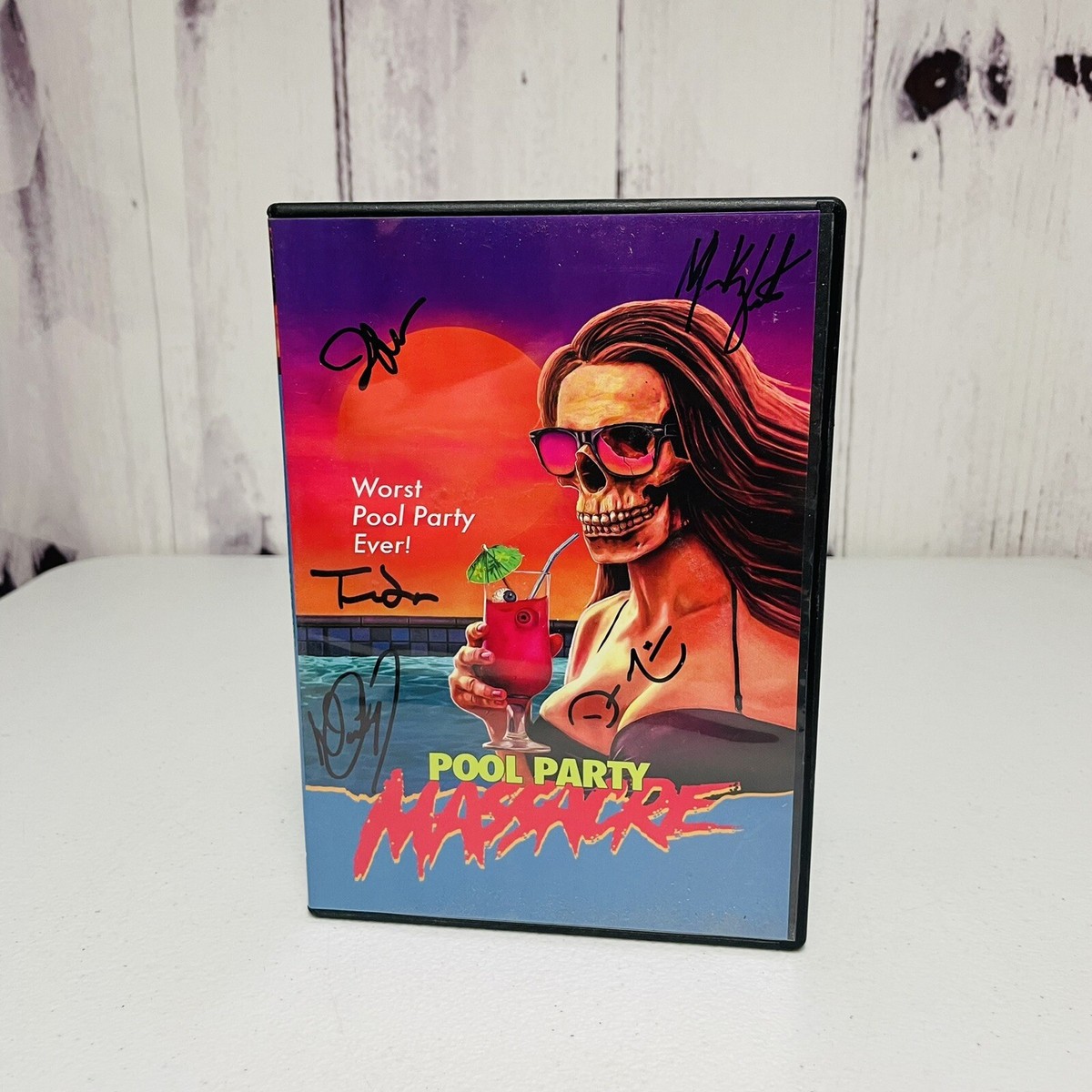 Pool Party Massacre DVD Signed Drew Jen Marvick Destiny Nelson