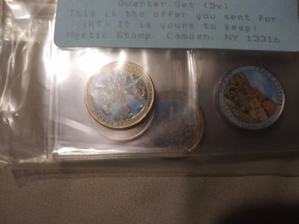 2012 NATIONAL PARK SET-COLORED-ALL 5 ISSUES--P OR D MINT-BEAUTIFUL - Image 4 of 4