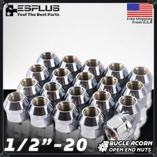 20 Pc Ford Open Lug Nut 1/2-20 Chrome Fit 5-Lug F100/F150/Edge/Explorer/Flex etc