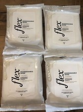 LOT OF 4 Flex Biodegradeable Plant Based Flushable Wipes, 12ct 48 TOTAL 
