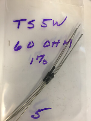 TS5W TEPRO RESISTORS 60 OHM .5 WATT 1% 5 PCS  NOS