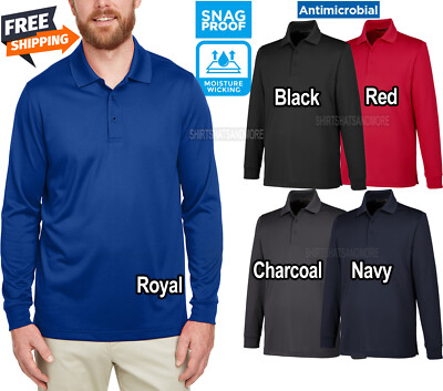 Mens TALL Long Sleeve Moisture Wicking Snag Protection Polo Shirt LT-4XLT  NEW!
