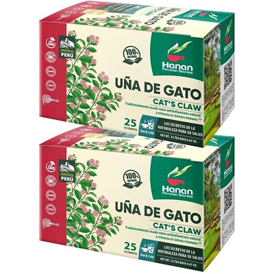 Cat s Claw Tea Uña de Gato 25 Herbal Teabags Wild Tree Bark Herb from Peru