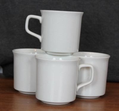 Johnson Brothers - Tivoli White - Coffee Cups / Flat Cups - FOUR - 4