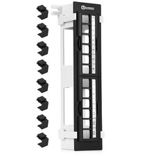 Everest Media 12port Keystone Patch Panel 4pack Removable 6port Inserts With 8
