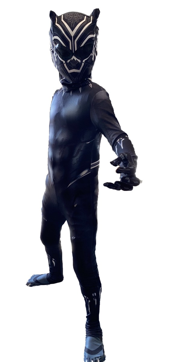 Kids Black Panther Super Hero Cosplay Fancy Dress Jumpsuit Costume Size 140  NEW! | eBay