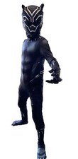 Kids Black Panther Super Hero Cosplay Fancy Dress Jumpsuit Costume Size 140 NEW