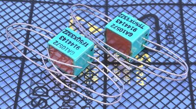 2 Mil-Spec Pulse Transformers 1:2 Pri:Sec 2 KHz PRR L=10 mH P/N: GA10572 9144143