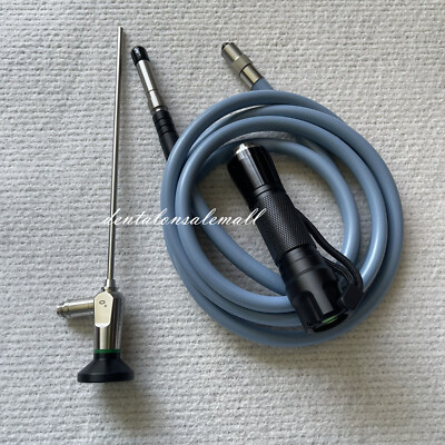 0° ENT Mirror ø4mm x 175mm Rigid Nasal Optic Lens +Light Cable+Light Source