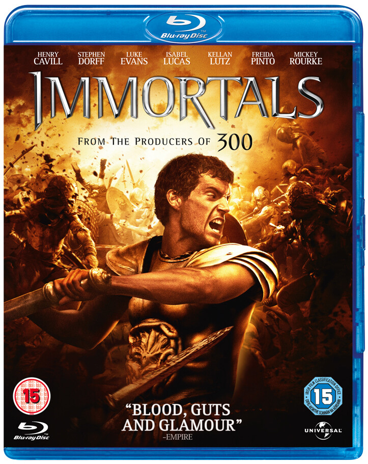 Immortals (Blu-ray) Mickey Rourke Henry Cavill Luke Evans