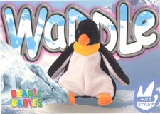 TY Beanie Babies BBOC Card - Series 3 Common - WADDLE the Penguin - NM/Mint