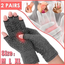 2Pairs Compression Gloves Arthritis Carpal Tunnel Hand Brace Support Pain Relief