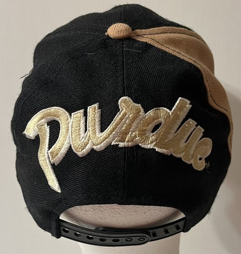 Vintage Purdue Sports Specialties Mütze Snapback Wolle Maskottchen schwarz gold 80er 90er - Bild 6 von 10