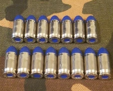 380 SNAP CAPS  SET OF 15 (BLUE+NICKEL)