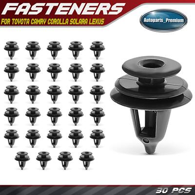 30Pcs 9.5mm Nylon Door Trim Panel Retainer Clips for Toyota Camry Corolla Solara