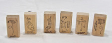 2007 Stampin Up Set of 6 Event Rubber Stamps - Birthday, Graduation, Baby