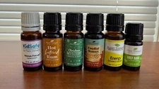 Plant Therapy Essential Oils Lot of 6 Focus Christmas Rum Energy Basil NEW!!
