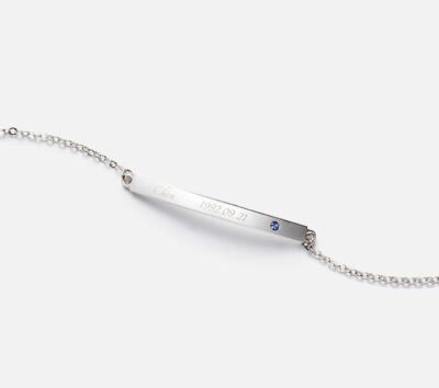 EXO CHEN SMTOWN OFFICIAL GOODS BIRTHDAY BRACELET RHODIUM SILVER