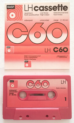Mc Basf Lh C60 C 60 Musikkassette Vintage Compact Cassette Audiotape gebraucht Used 3