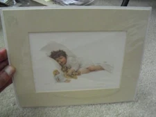 Vintage 1985 Bessie Gutmann The New Love Baby Girl Print Matted