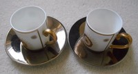 Villeroy & Boch ‘golden Garden’ Espresso Cup & Matched Saucer X 2 Villeroy & Boch ‘golden Garden’ Espresso Cup & Matched Saucer X 2