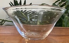 Simon Pearce Barrel Signed Glass Bowl  Large Size 12.5" across X 6.75" Ht