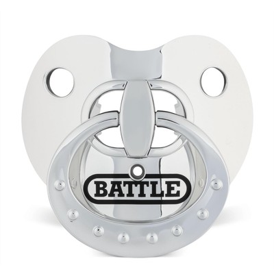 Battle Sports Oxygen Football Mouthpiece Maximum Protection Chrome Silver