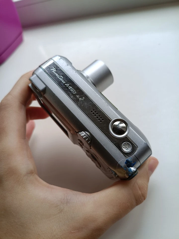 🔥RARE BLUE Canon PowerShot A460 5.0MP digital compact camera🔥WORKing FULL Set - Image 4 of 4