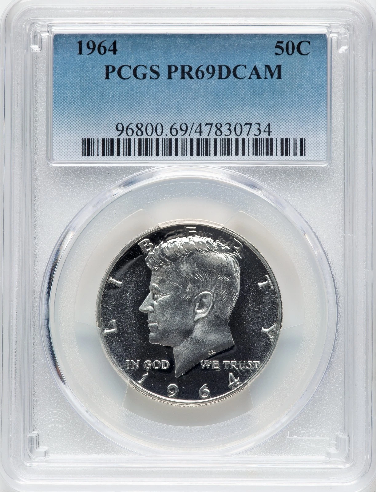 1964 Kennedy Half Straight G PCGS PR69 DCAM ULTRA RARE BRILLIANT WHITE