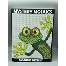 Mystery Mosaics Color by Number Book for Kids and Adults Gecko Lizard Art