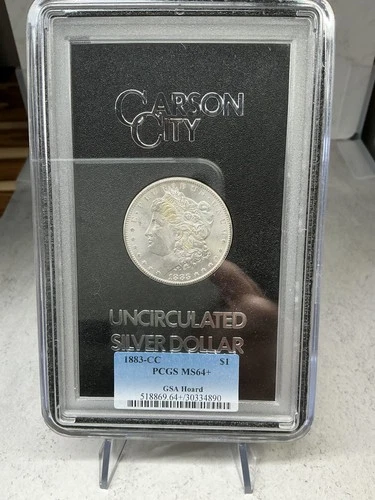 1883 CC Carson City $1 Morgan Silver Dollar NGC MS64+ - GSA Hoard Coin