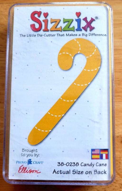 Sizzix Orginals Yellow Candy Cane Medium  Die 38-0238 Candy Cane