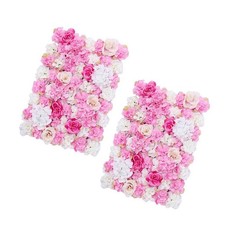 2Pcs K&uuml;nstliche Blumen-Wand-Hochzeitsort-Blumen-S&auml;ulen-Stra&szlig;en-Dekor-Pink