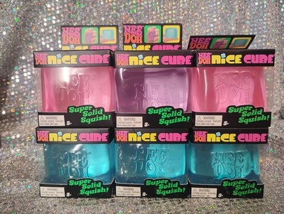 Lot of 6 -  Schylling Nee Doh Nice Cube Super Solid Squish Authentic - Brand New